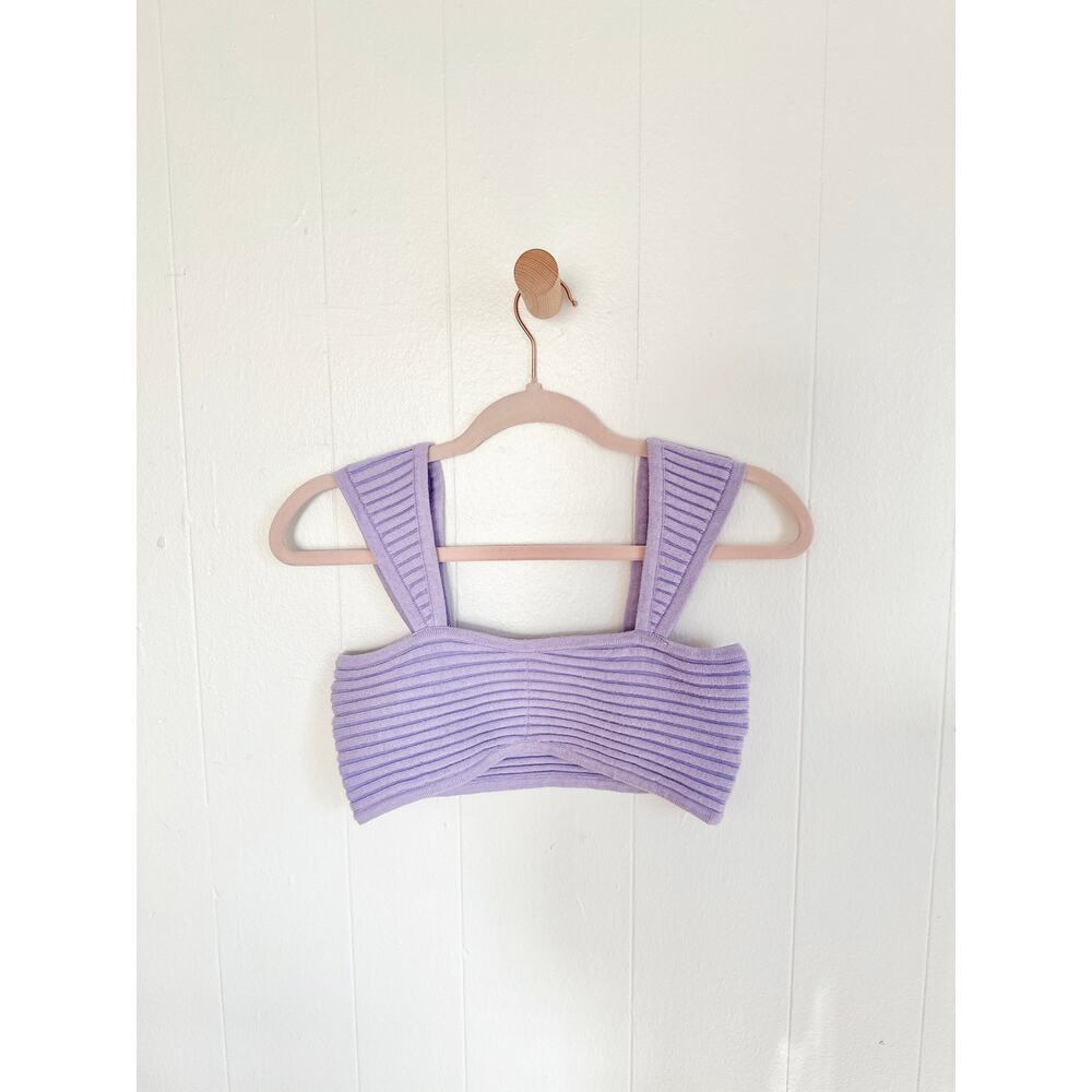 ARCHIVE Wild Fable Lilac Ribbed Crop Top - Recycled Blend - S